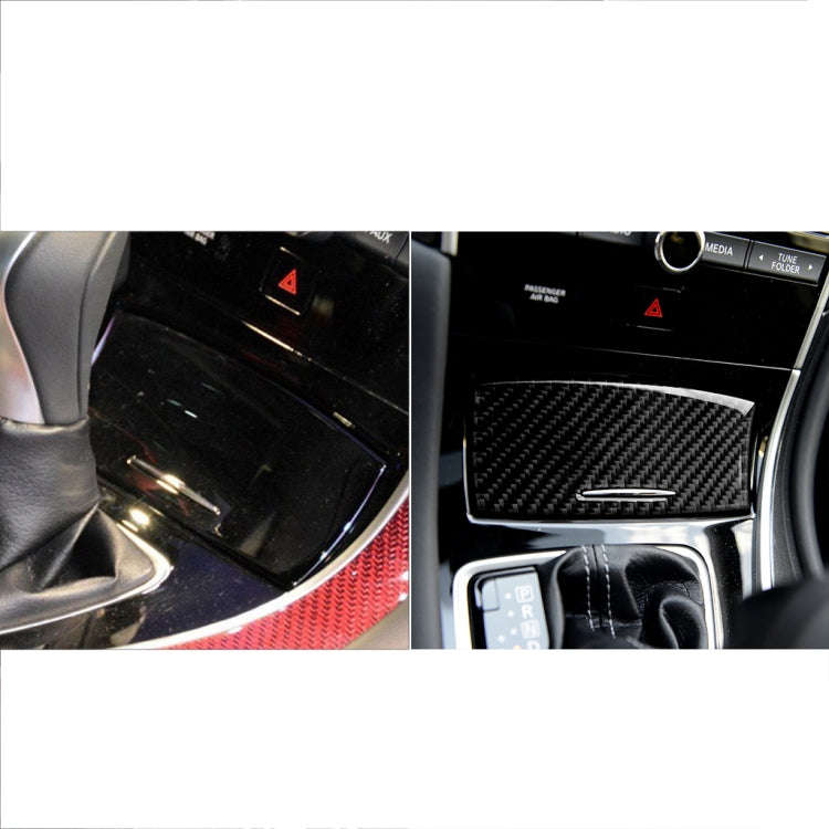 Car Carbon Fiber Gear Shift Ashtray Decorative Sticker for Infiniti Q50 / Q60 2014-2020