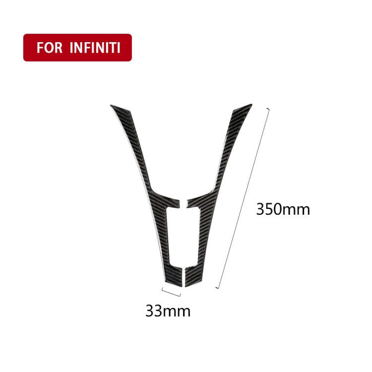 Car Carbon Fiber Central Control Side F Frame Decorative Sticker for Infiniti Q50 / Q60 2014-2020