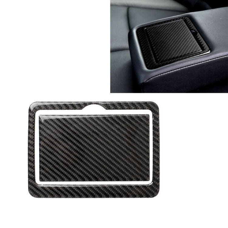 2 PCS Car Carbon Fiber Rear Water Cup Holder Panel Decorative Sticker for Infiniti Q50 / Q60 2014...