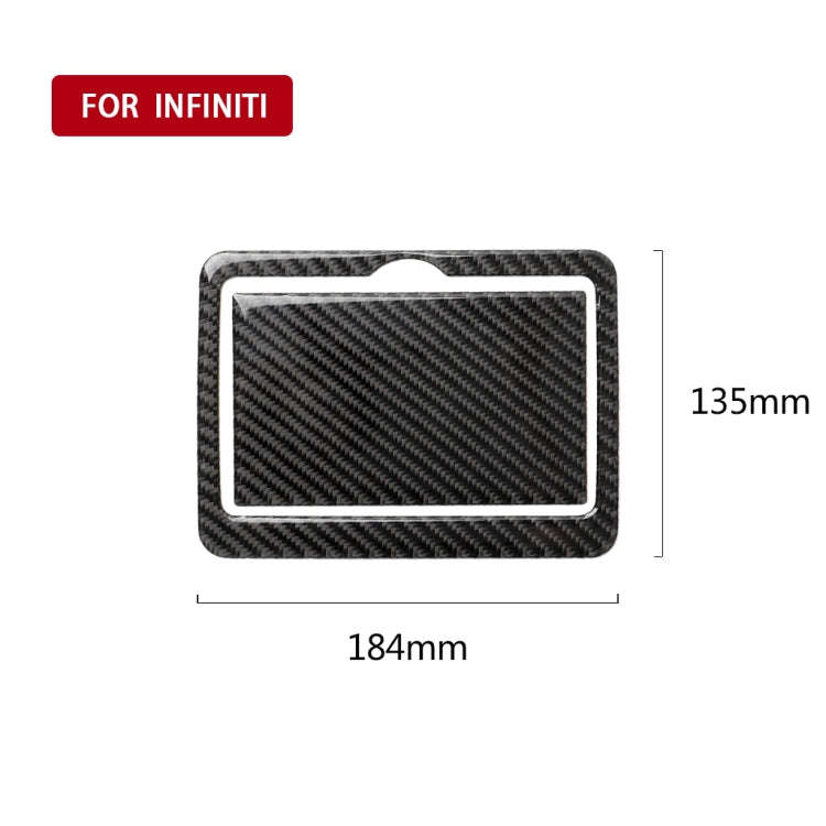 2 PCS Car Carbon Fiber Rear Water Cup Holder Panel Decorative Sticker for Infiniti Q50 / Q60 2014...