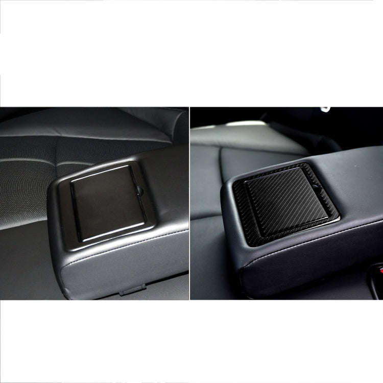 2 PCS Car Carbon Fiber Rear Water Cup Holder Panel Decorative Sticker for Infiniti Q50 / Q60 2014...
