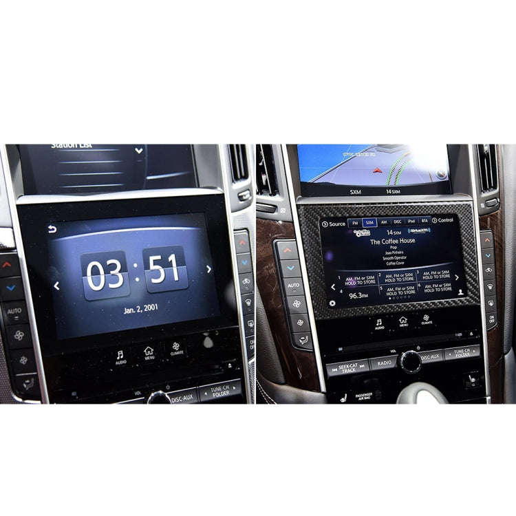 Car Carbon Fiber Navigation Frame Decorative Sticker for Infiniti Q50 / Q60 2014-2020
