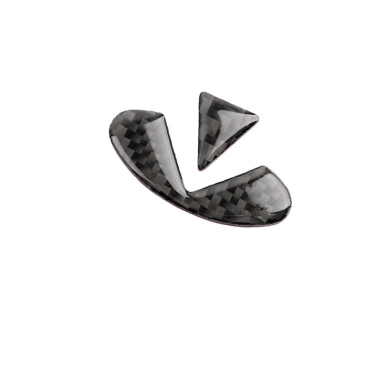 2 PCS Car Carbon Fiber Steering Wheel Logo Decorative Sticker for Infiniti Q50 / Q60 2014-2020