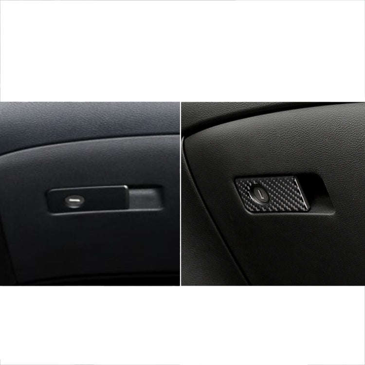 Car Carbon Fiber Front Passenger Seat Storage Box Decorative Sticker for Infiniti Q50 / Q60 2014-...