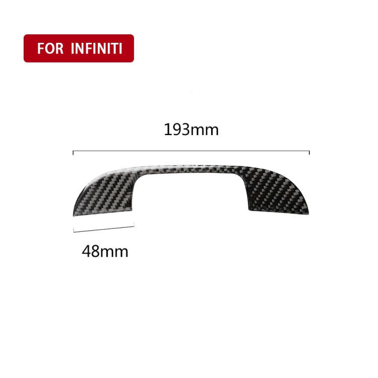 Car Carbon Fiber Armrest Decorative Sticker for Infiniti Q50 / Q60 2014-2020