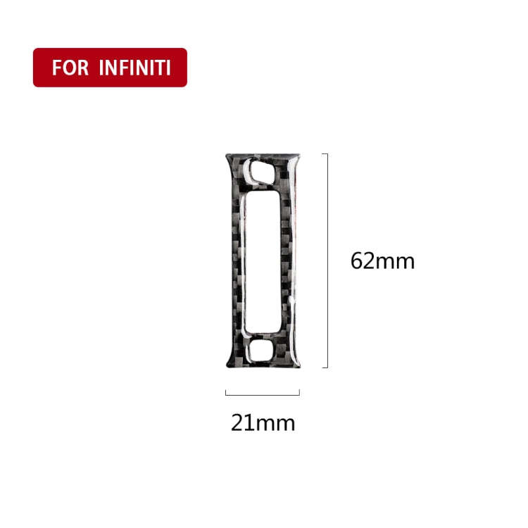 Car Carbon Fiber Rear Air Outlet Decorative Sticker for Infiniti Q50 / Q60 2014-2020