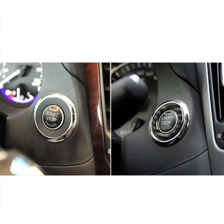 Car Carbon Fiber One-button Start Decorative Sticker for Infiniti Q50 / Q60 2014-2020