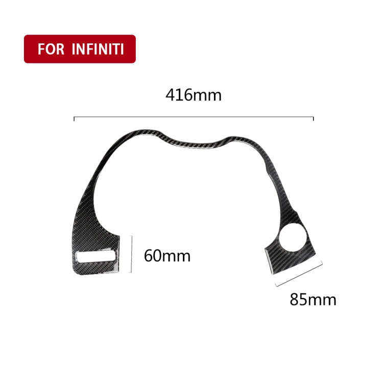 Car Carbon Fiber Dashboard Decorative Sticker for Infiniti Q50 / Q60 2014-2020, Left Drive