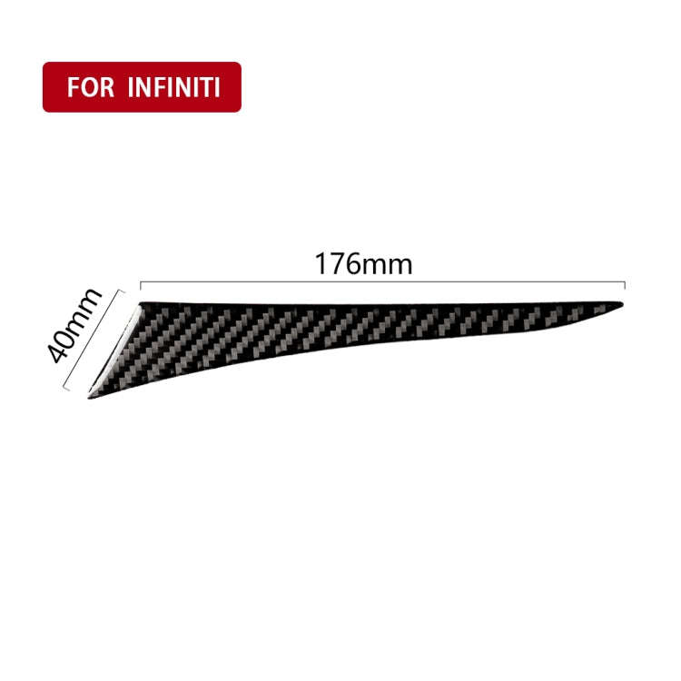 Car Carbon Fiber Left Side of the Dashboard Decorative Sticker for Infiniti Q50 / Q60 2014-2020, ...