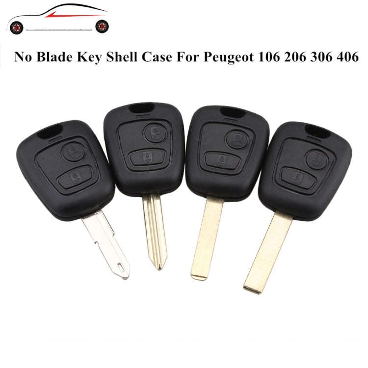 2 PCS Car 307 Mouth Remote Control Key Case Cover for PSA Peugeot Citroen