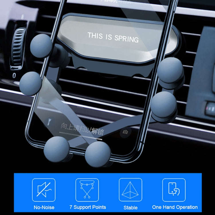 Car Air Outlet Six-claw Gravity Mobile Phone Holder Bracket (Black)