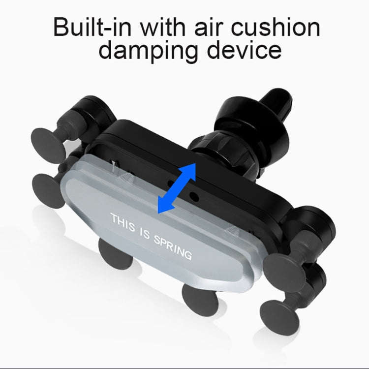 Car Air Outlet Six-claw Gravity Mobile Phone Holder Bracket (Black)