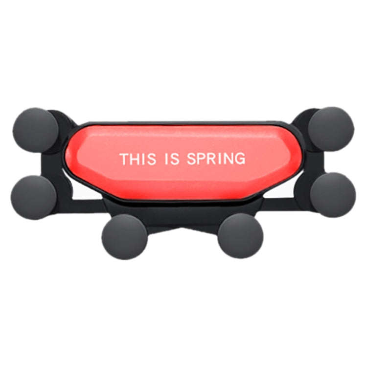 Car Air Outlet Six-claw Gravity Mobile Phone Holder Bracket (Red)