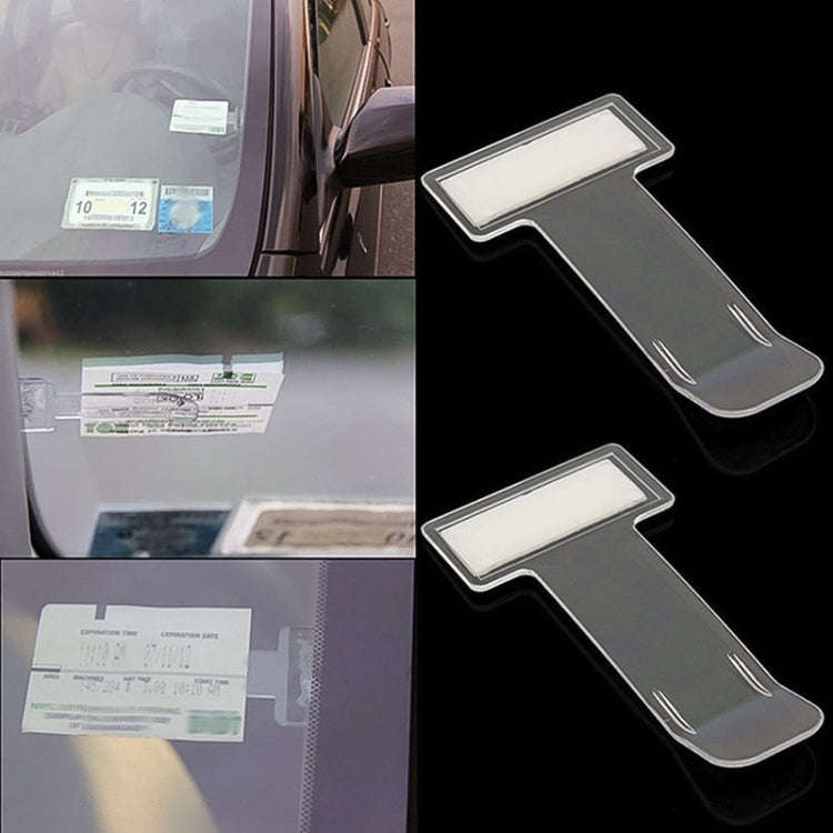 10 PCS Car Plastic Mounted Bill Clip Holder Parking Timing Car Ticket Holder