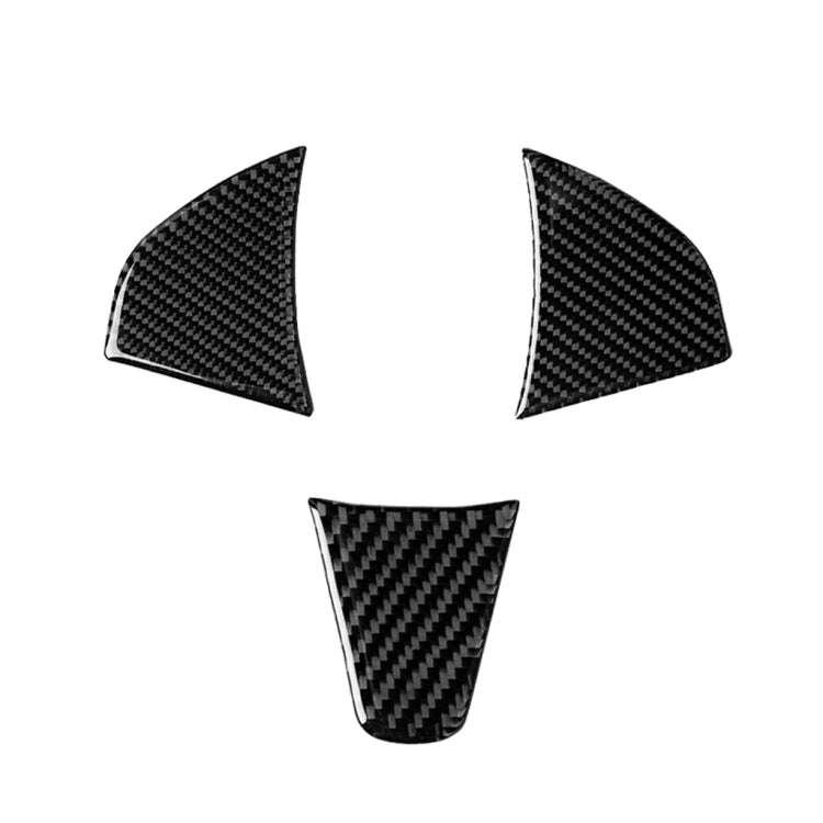 3 in 1 Car Carbon Fiber Steering Wheel Button Decorative Sticker for Honda Fit, Left and Right Dr...
