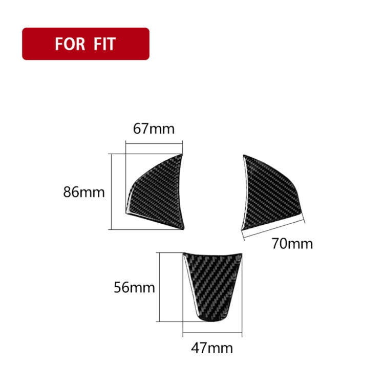 3 in 1 Car Carbon Fiber Steering Wheel Button Decorative Sticker for Honda Fit, Left and Right Dr...
