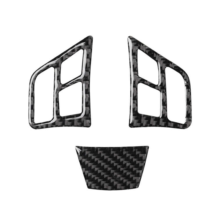 3 in 1 Car Carbon Fiber Solid Color Steering Wheel Button Decorative Sticker for BMW 3 Series E90...