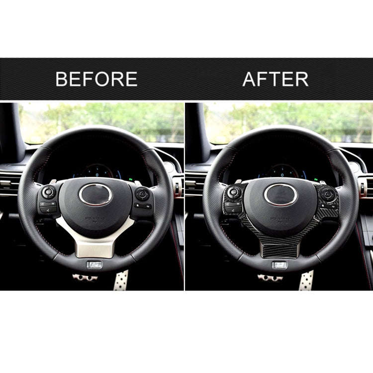 4 in 1 Car Carbon Fiber Steering Wheel Button Decorative Sticker for Lexus IS250 NX200 200t 300h,...