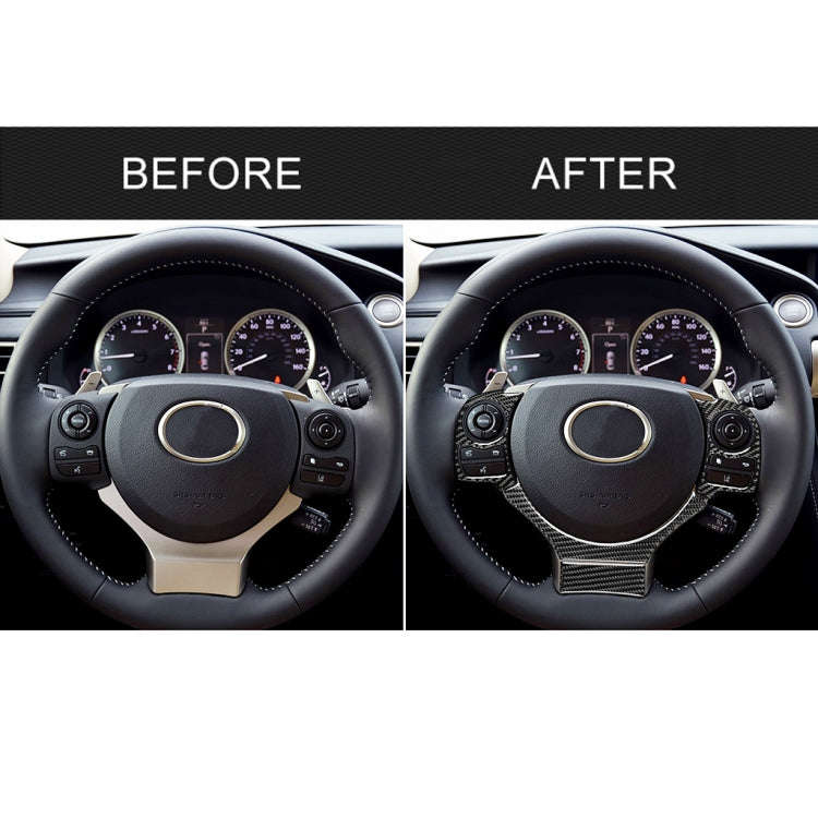 4 in 1 Car Carbon Fiber Steering Wheel Button Decorative Sticker for Lexus IS250 NX200 200t 300h,...