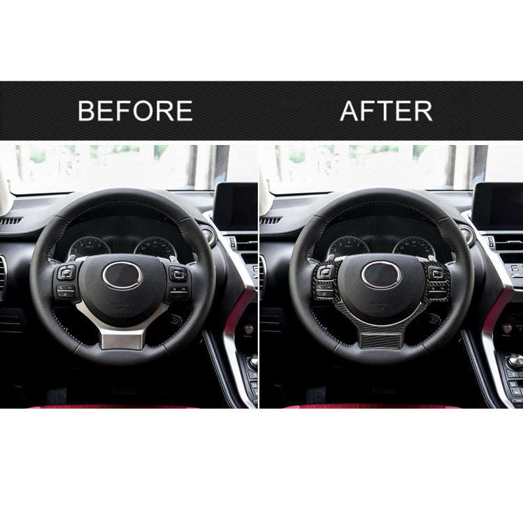4 in 1 Car Carbon Fiber Steering Wheel Button Decorative Sticker for Lexus IS250 NX200 200t 300h,...