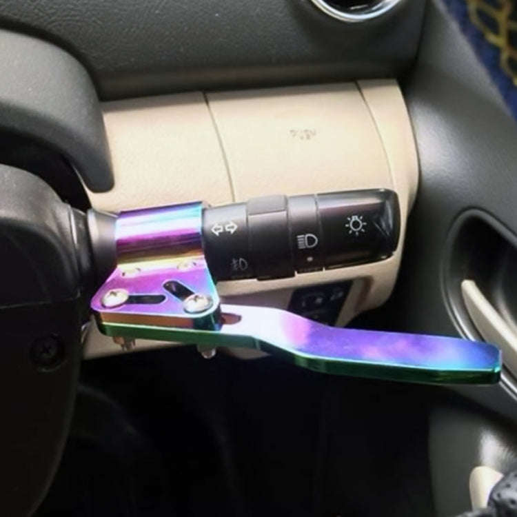 Car Signal Pole Steering Wheel Quick Dial Metal Rotating Rod Steering Signal Rod Extension (Black)