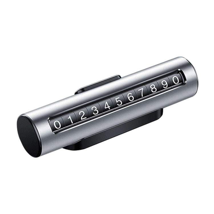 Car Metal Roller Creative Temporary Parking Card Parking Number Card (Silver)