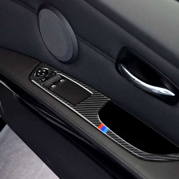 2 in 1 Three Color Carbon Fiber Car Right Driving Lifting Panel Decorative Sticker for BMW E92 20...
