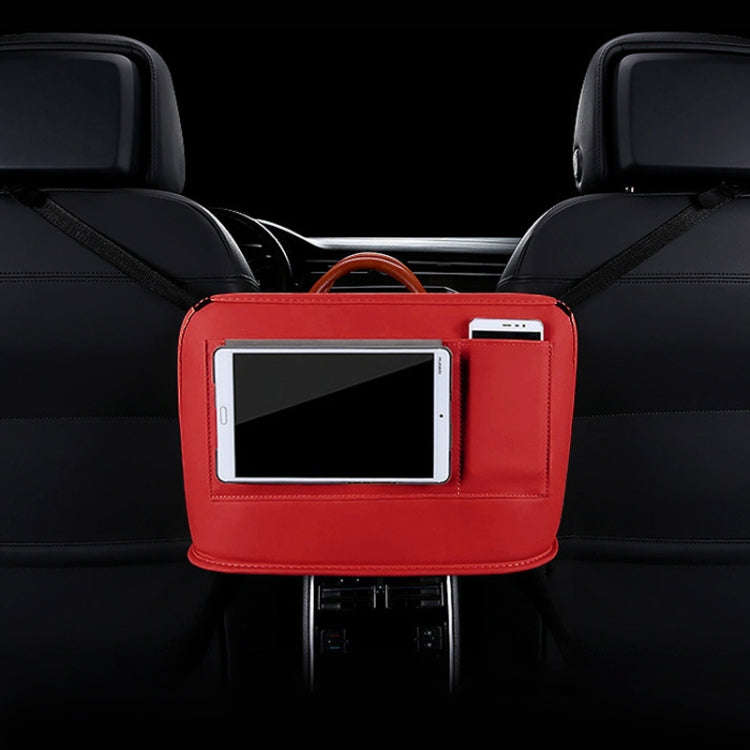 Car Front Seat Hanging Bag Mobile Phone Storage Bag (Red)
