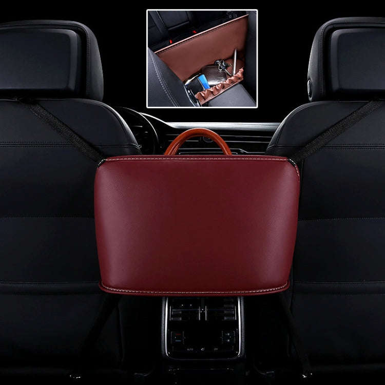Car Front Seat Hanging Bag Storage Bag (Wine Red)