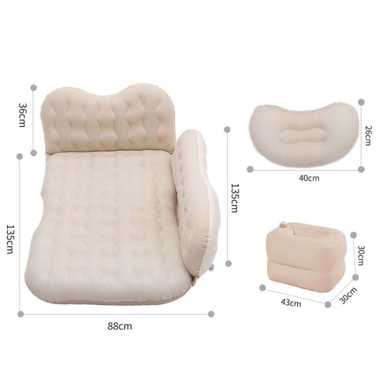 Universal Car Travel Inflatable Mattress Air Bed Camping Back Seat Couch with Head Protector + Wi...