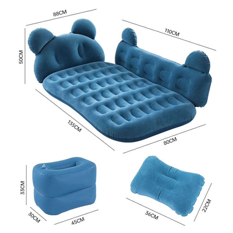 Universal Car Cartoon Travel Inflatable Mattress Air Bed Camping Back Seat Couch with Head Protec...