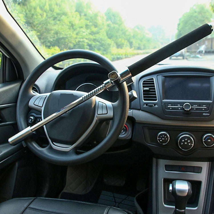 Car Adjustable Telescopic U Shape Steering Wheel Lock Anti-theft Cipher Lock with Safety Hammer