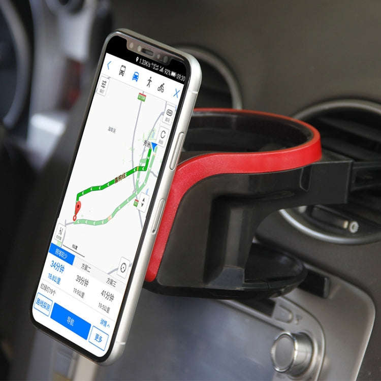 2 in 1 Car Air Outlet Magnetic Mount Beverage Cup Stand Phone Holder(Blue)