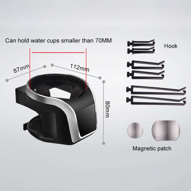 2 in 1 Car Air Outlet Magnetic Mount Beverage Cup Stand Phone Holder(Red)