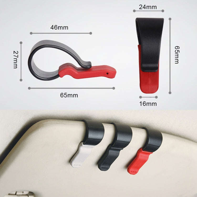 Multifunctional Car Glasses Mount Holder Card Bill Storage Clip(Black)