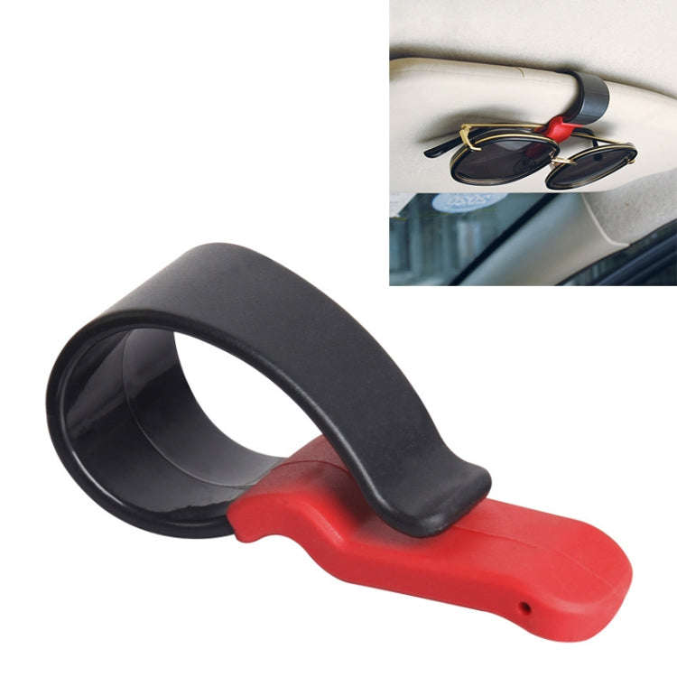 Multifunctional Car Glasses Mount Holder Card Bill Storage Clip(Red)