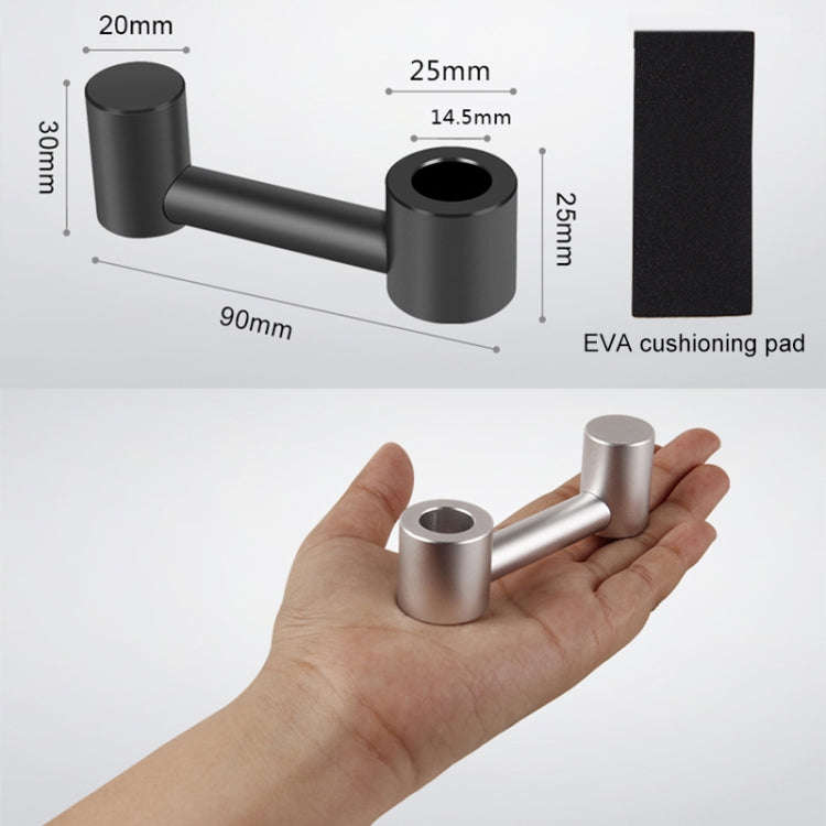 Car Hidden Creative Aluminum Alloy Seat Hook Organizer Storage Hanger (Black)