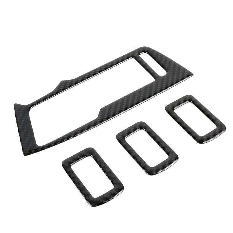 Car Carbon Fiber Window Glass Lifter Panel Decorative Sticker for Volkswagen Tiguan L