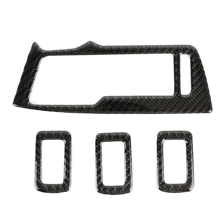 Car Carbon Fiber Window Glass Lifter Panel Decorative Sticker for Volkswagen Tiguan L