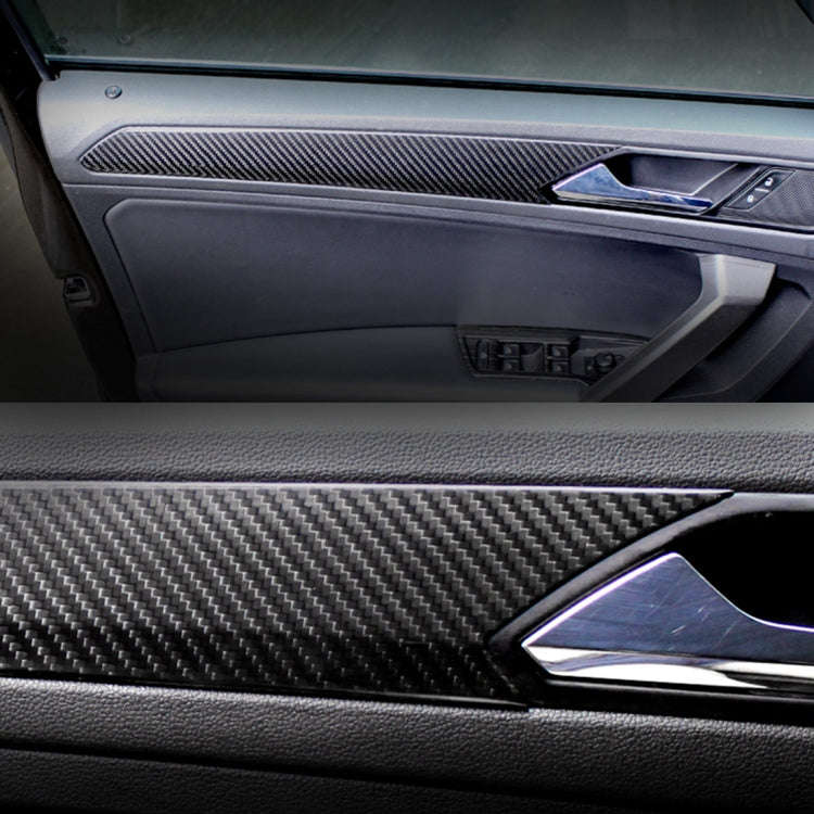 Car Carbon Fiber Door Panel Decorative Sticker for Volkswagen Tiguan L