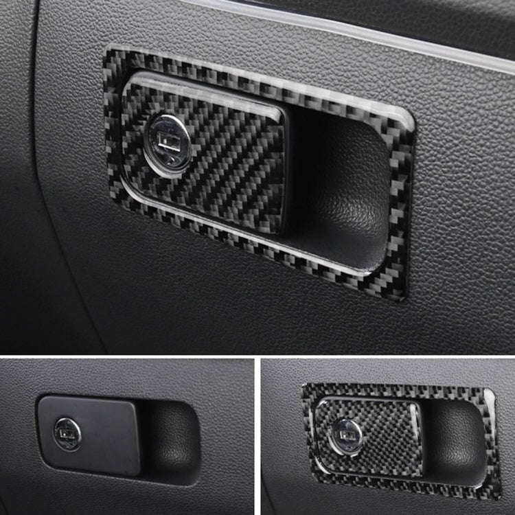 Car Carbon Fiber Front Passenger Seat Storage Handle Decorative Sticker for Volkswagen Tiguan L