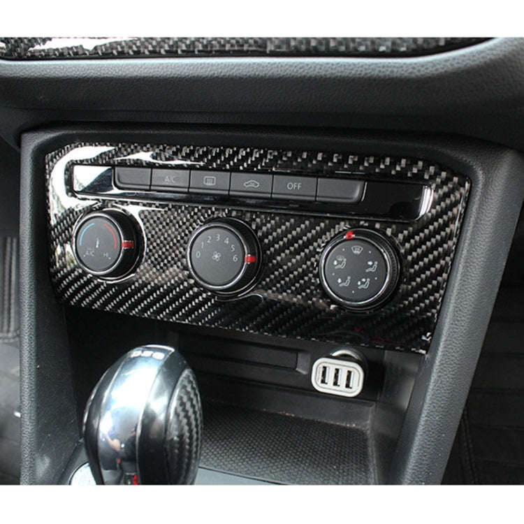 Car Carbon Fiber Air Conditioning Panel Decorative Sticker for Volkswagen Tiguan L, Low Configura...