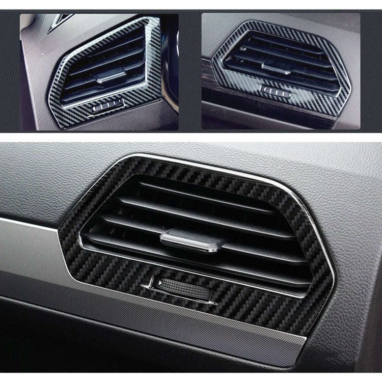 Car Carbon Fiber Central Control Side Air Outlet Frame Decorative Sticker for Volkswagen Tiguan L