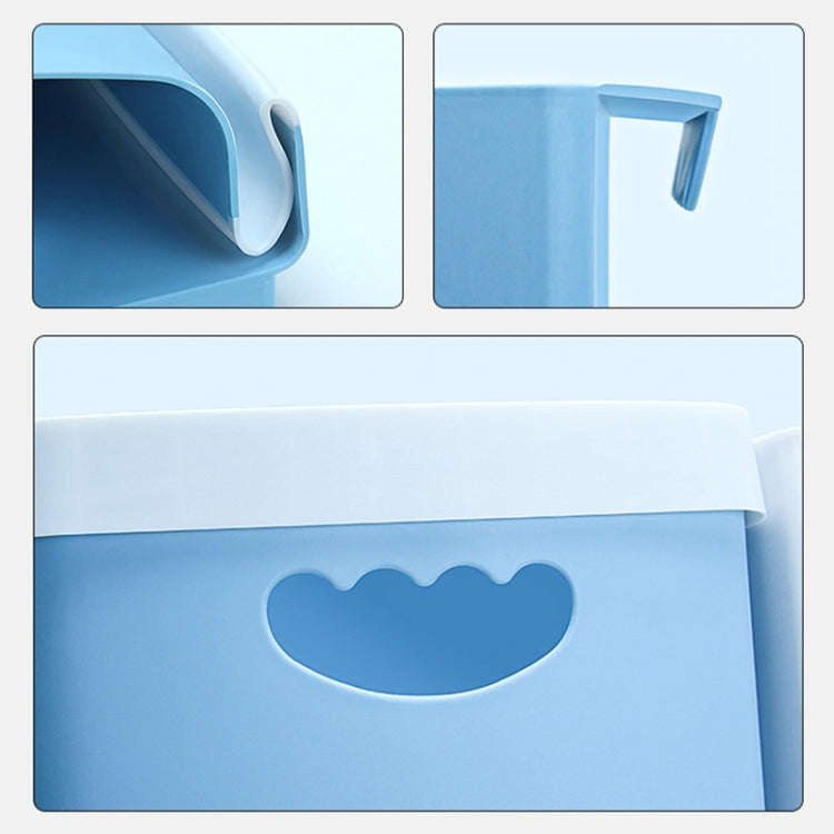 Car Folding Trash Can Household Kitchen Wall-mounted Ashbin(Blue)