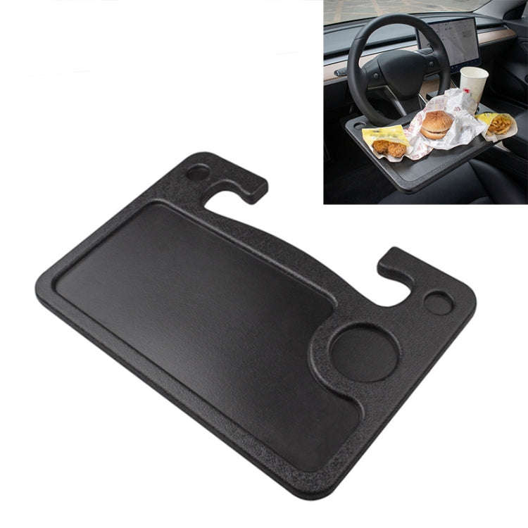 Car Portable Desk Steering Wheel Multi-use Tray Stand Car Food Eating Table for Tesla Model 3 / S...
