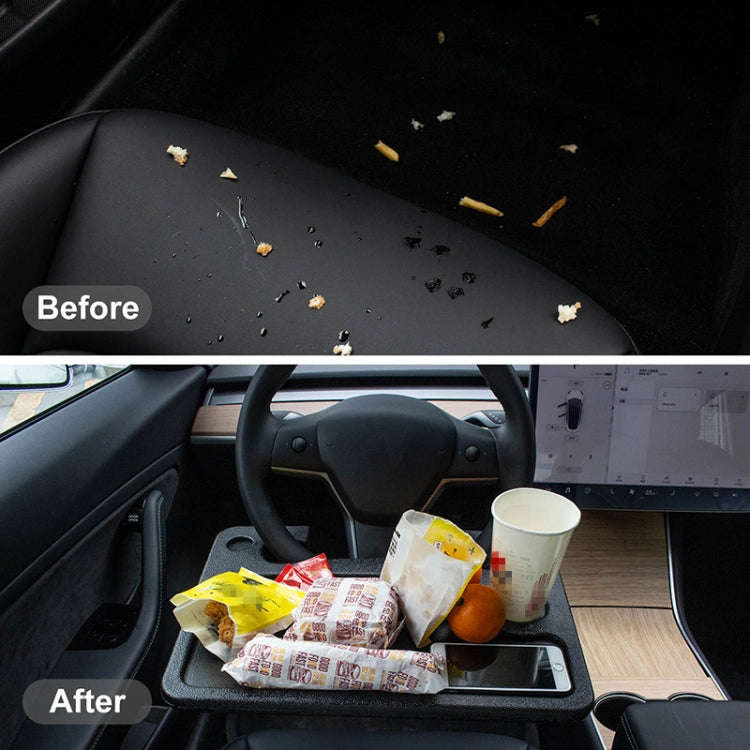 Car Portable Desk Steering Wheel Multi-use Tray Stand Car Food Eating Table for Tesla Model 3 / S...