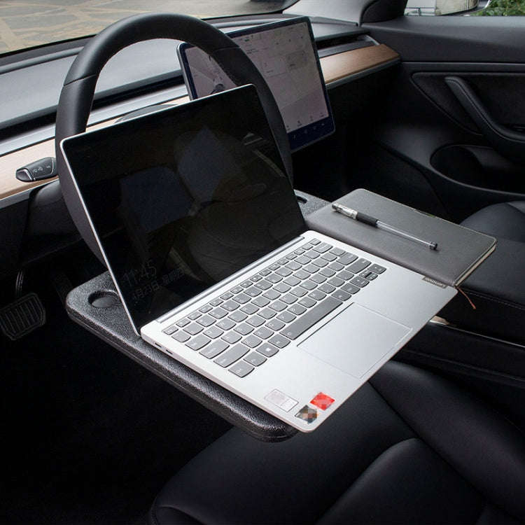 Car Portable Desk Steering Wheel Multi-use Tray Stand Car Food Eating Table for Tesla Model 3 / S...