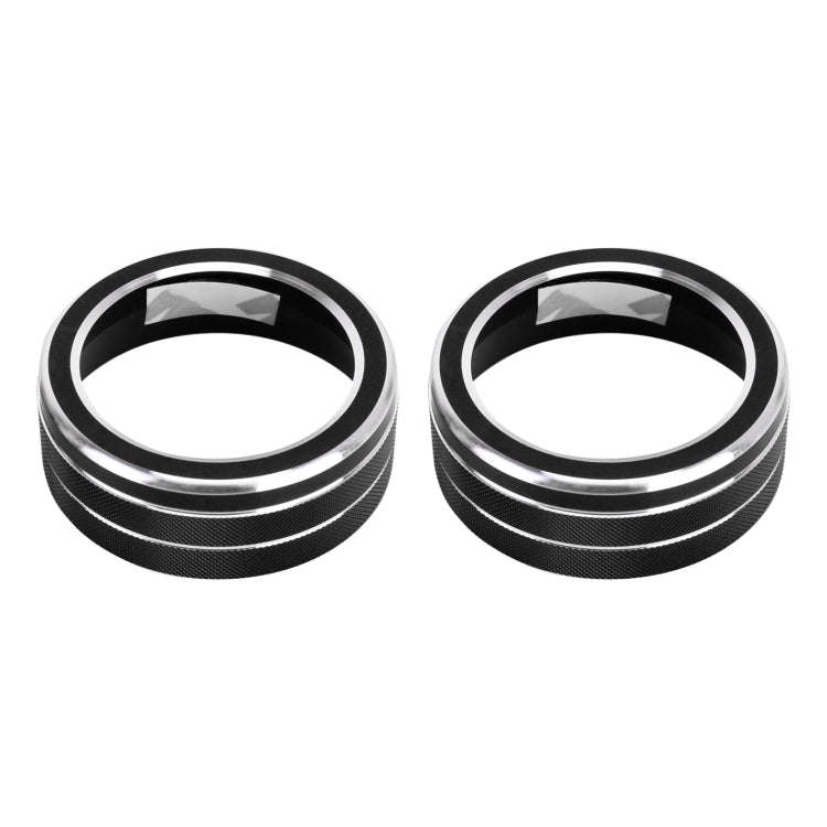 2 PCS Car Aluminum Alloy Air Conditioner Knob Case for Toyota RAV4 / Wildlander (Black)