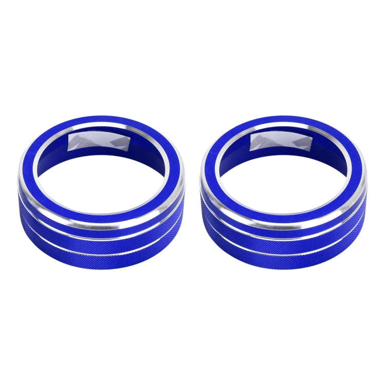 2 PCS Car Aluminum Alloy Air Conditioner Knob Case for Toyota RAV4 / Wildlander (Blue)