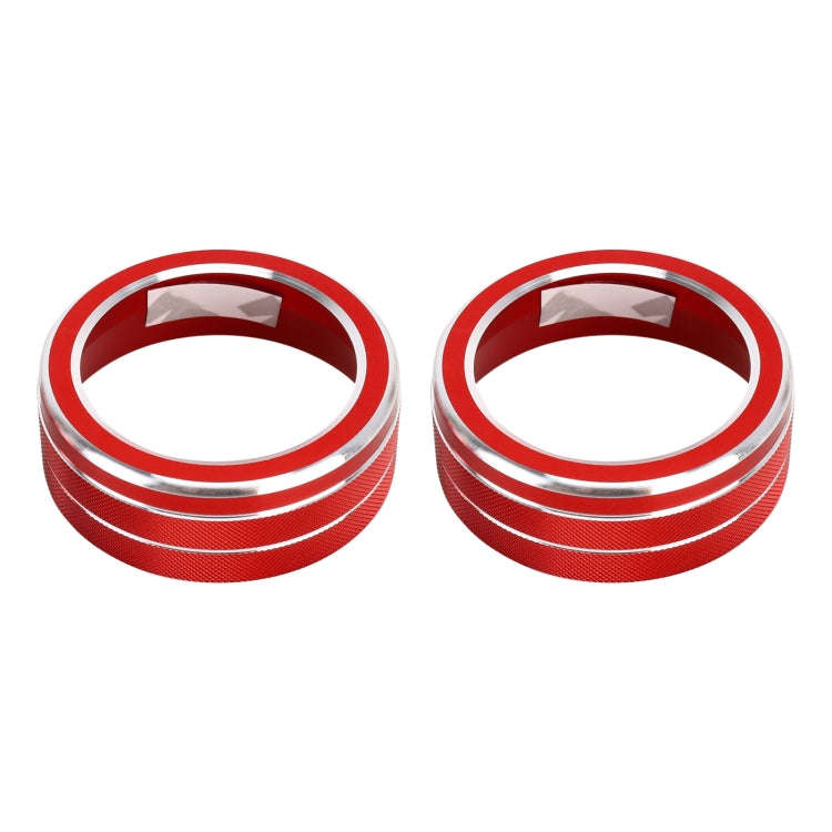 2 PCS Car Aluminum Alloy Air Conditioner Knob Case for Toyota RAV4 / Wildlander (Red)